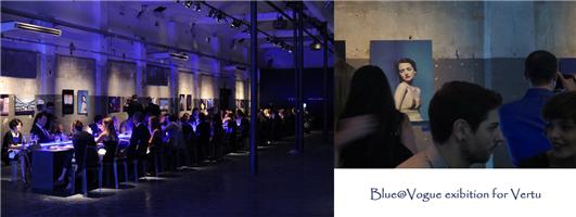 Blue@Vogue exib. for Vertu, Circus Studio,MI,Sept.2012